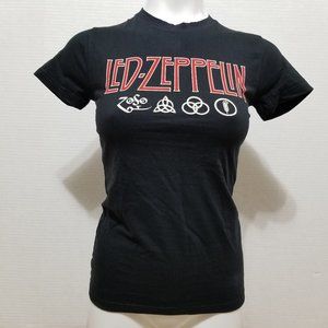 Led Zeppelin shirt Small Zoso symbols logo graphic band merch retro Page Plant